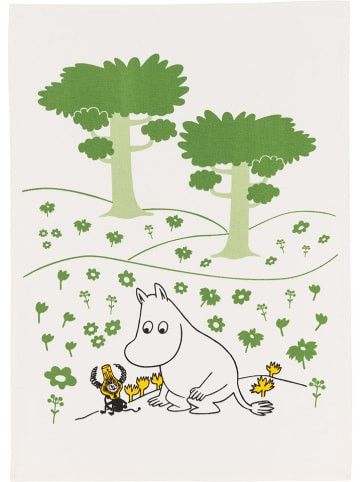 Moomin Geschirrtuch "Moomintroll" in Creme/ Grün - (L)70 x (B)50 cm