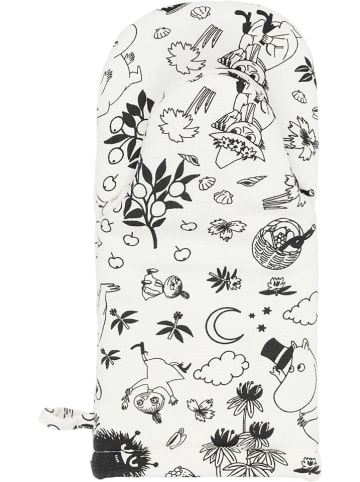 Moomin Rękawica kuchenna w kolorze biało-czarnym - dł. 34 cm