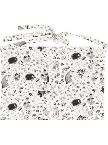 Moomin Halbschürze ''Moomin'' in Weiß/ Schwarz - (L)48 x (B)67 cm