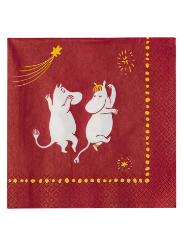 Moomin Servietten ''Festive Moments'' in Rot - 20 Stück