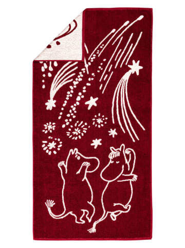 Moomin Ręcznik prysznicowy "Festive moments" w kolorze czerwonym - 140 x 70 cm