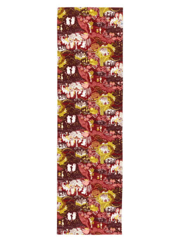 Moomin Tafelloper "Festive Moments" rood/geel - (L)140 x (B)40 cm