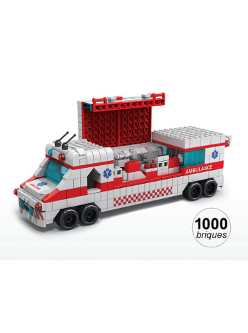 Techkidz 1000-delige constructieset "Ambulance" wit/rood - vanaf 6 jaar