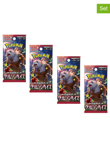 Pokémon 4-delige set: Pokémon Boosters "Crimson Haze" - vanaf 3 jaar