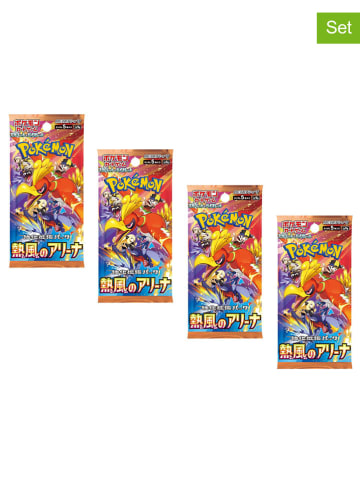 Pokémon 4-delige set: Pokémon Boosters "Heat Wave Arena" - vanaf 3 jaar