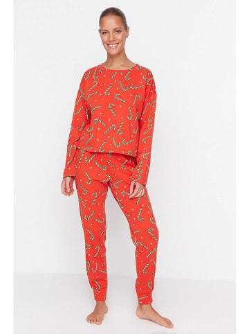 trendyol Piżama w kolorze czerwonym