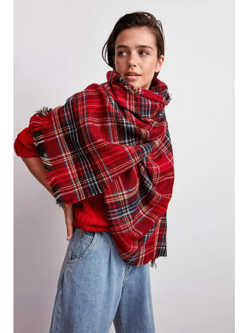 trendyol Sjaal rood/zwart - (L)180 x (B)65 cm