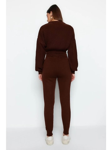 trendyol 2-delige outfit donkerbruin