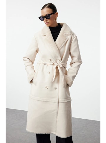 trendyol Płaszcz przejściowy w kolorze kremowym