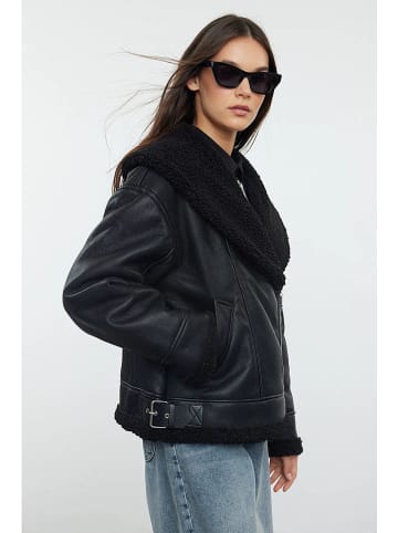 trendyol Kunstleren jas zwart