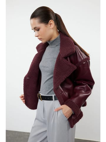 trendyol Kunstleren jas bordeaux