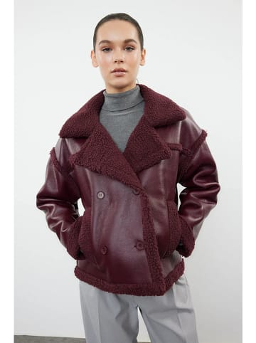 trendyol Kunstlederjacke in Bordeaux