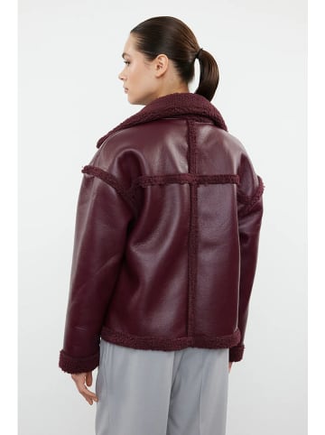 trendyol Kunstleren jas bordeaux