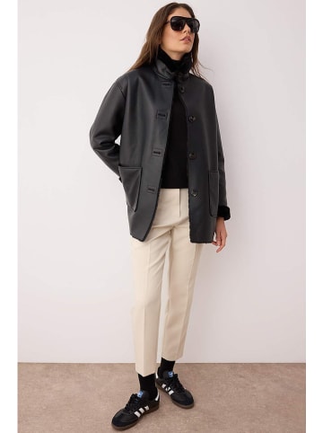 trendyol Kunstlederjacke in Schwarz