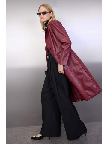 trendyol Kunstleren mantel bordeaux