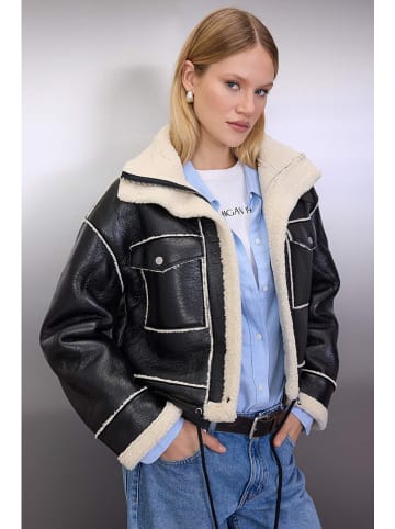 trendyol Kunstleren jas zwart