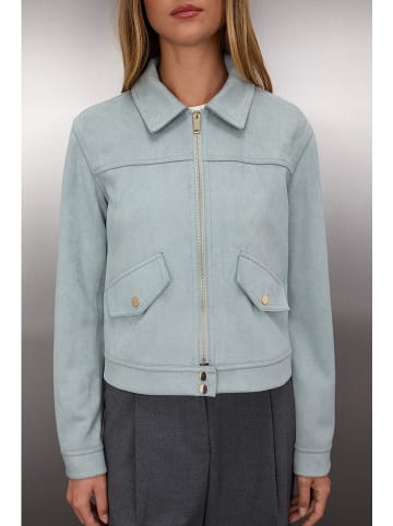 trendyol Kunstlederjacke in Hellblau