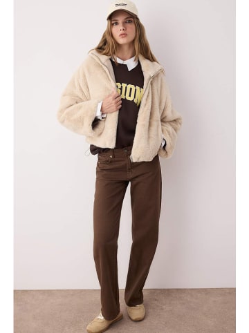 trendyol Teddyjacke in Sand