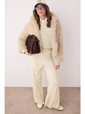 trendyol Kurtka pluszowa w kolorze beżowym