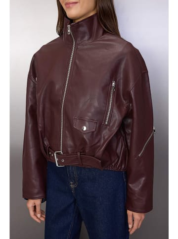 trendyol Kunstleren jas bordeaux