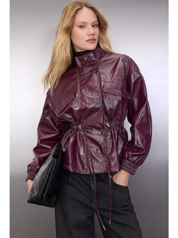 trendyol Kunstleren jas bordeaux