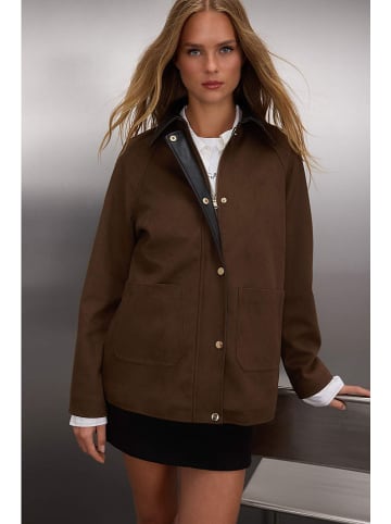 trendyol Hemdjacke in Dunkelbraun