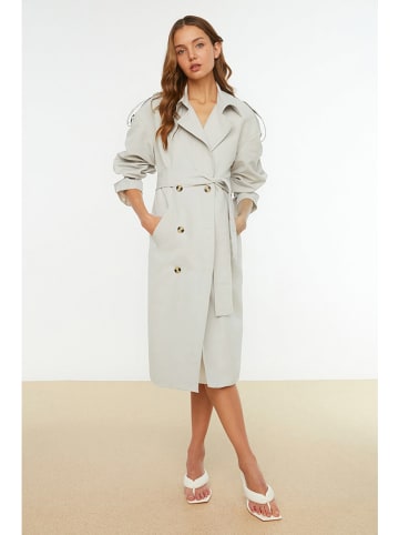 trendyol Trenchcoat in Hellgrau