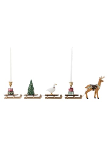 Bloomingville Kerzenständer ''Dasher Deco'' in Bunt - (B)87 x (H)16,5 x (T)5 cm