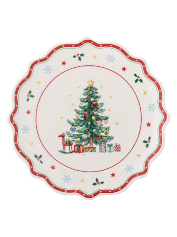 Bloomingville Brotteller ''Naive'' in Creme/ Rot/ Grün - Ø 17 cm