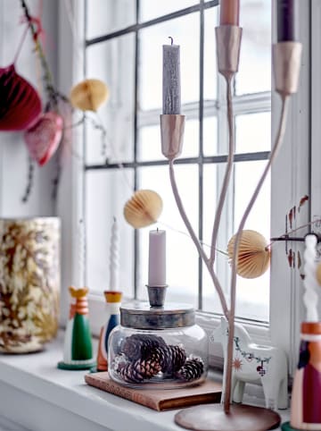 Bloomingville Świeczniki (3 szt.) "Betiel" ze wzorem - wys. 10,5 x Ø 6 cm