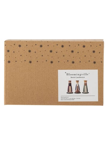 Bloomingville 3er-Set: Kerzenständer ''Betiel'' in Bunt - (H)10,5 x Ø 6 cm