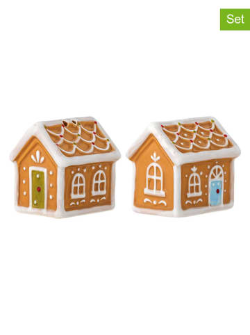 Bloomingville 2tlg. Set: Salz- & Pfefferstreuer in Hellbraun - 25 ml