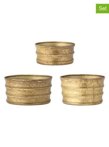 Bloomingville 3-delige set: bloempotten "Lucilla" goudkleurig