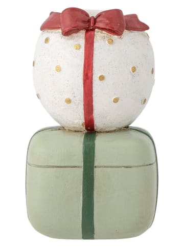 Bloomingville Świecznik "Wish" w kolorze zielono-biało-czerwonym - wys. 9 x Ø 5 cm