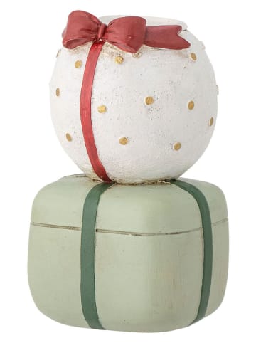 Bloomingville Świecznik "Wish" w kolorze zielono-biało-czerwonym - wys. 9 x Ø 5 cm