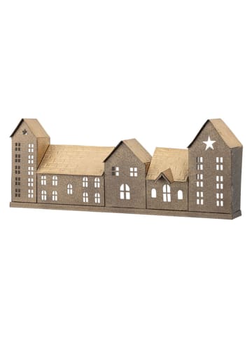 Bloomingville Windlicht ''Noeli'' in Gold - (B)52 x (H)20 x (T)6 cm