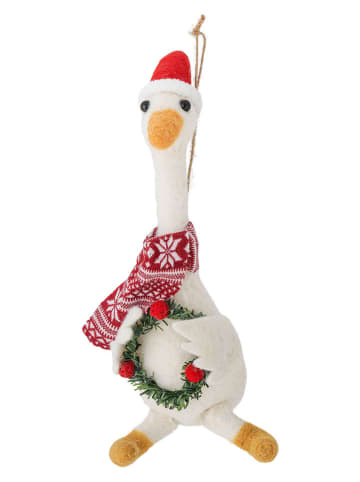 Bloomingville Zawieszka dekoracyjna "Arlo" w kolorze biało-czerwonym - dł. 22 cm