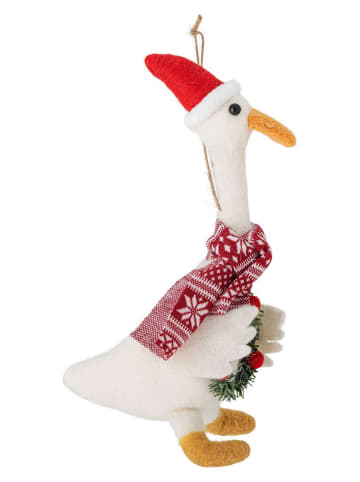 Bloomingville Zawieszka dekoracyjna "Arlo" w kolorze biało-czerwonym - dł. 22 cm