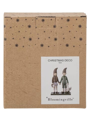 Bloomingville Figurka dekoracyjna w kolorze czerwono-zielonym - 9,5 x 12,5 x 6 cm