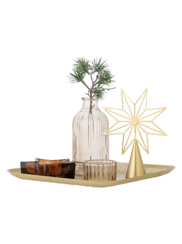 Bloomingville 6-delige set: dienblad & decoratie "Sanga" goudkleurig-(B)22x(H)21x(D)22cm