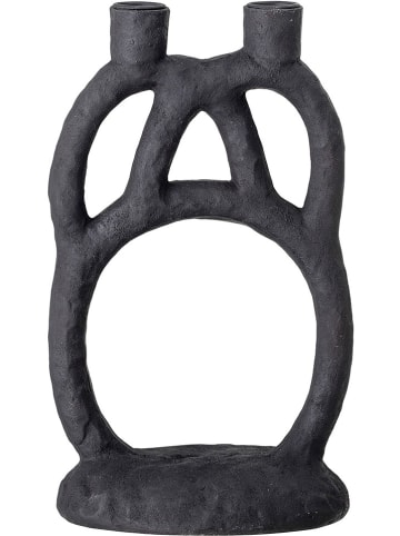 Bloomingville Świecznik "Ramina" w kolorze czarnym - 17,5 x 29 x 12,5 cm