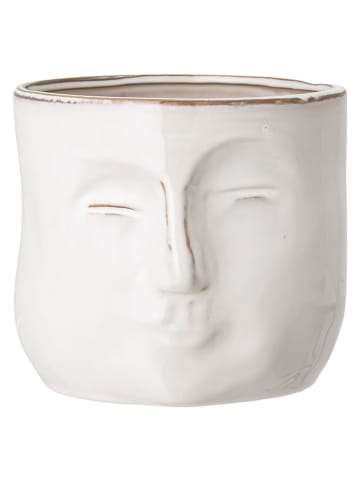 Bloomingville Doniczka "Ignacia" w kolorze białym - 18 x 15,5 x 16,5 cm