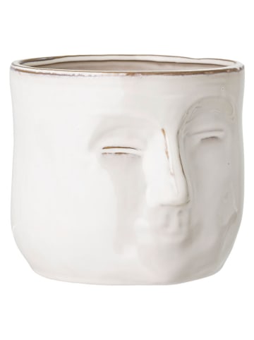 Bloomingville Doniczka "Ignacia" w kolorze białym - 18 x 15,5 x 16,5 cm