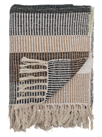 Bloomingville Woondeken "Isnel" beige/bruin - (L)160 x (B)130 cm