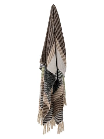 Bloomingville Wohndecke ''Isnel'' in Beige/ Braun - (L)160 x (B)130 cm