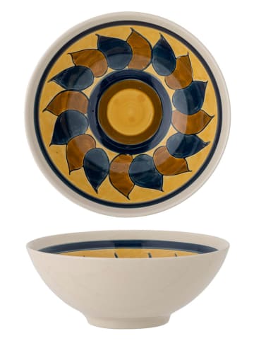 Bloomingville Schale "Heikki" in Gelb/ Braun/ Blau - Ø 19 cm