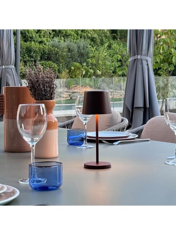 lumisky LED-Tischleuchte "Kelly Mini Vintage" in Braun - (H)21,6 x Ø 8,2 cm