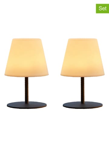 lumisky Lampy stołowe LED (2 szt.) "Twins" w kolorze białym - wys. 16 cm
