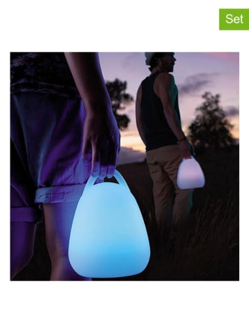lumisky 2er-Set: LED-Dekoleuchten "Liberty" mit Farbwechsel - (H)26,5 x Ø 18 cm