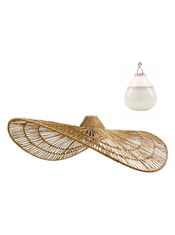 lumisky LED-Hängeleuchte "Marbella" in Natur - (H)14 x Ø 62 cm